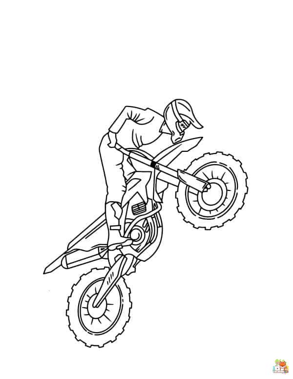 Dirtbike Coloring Pages 1