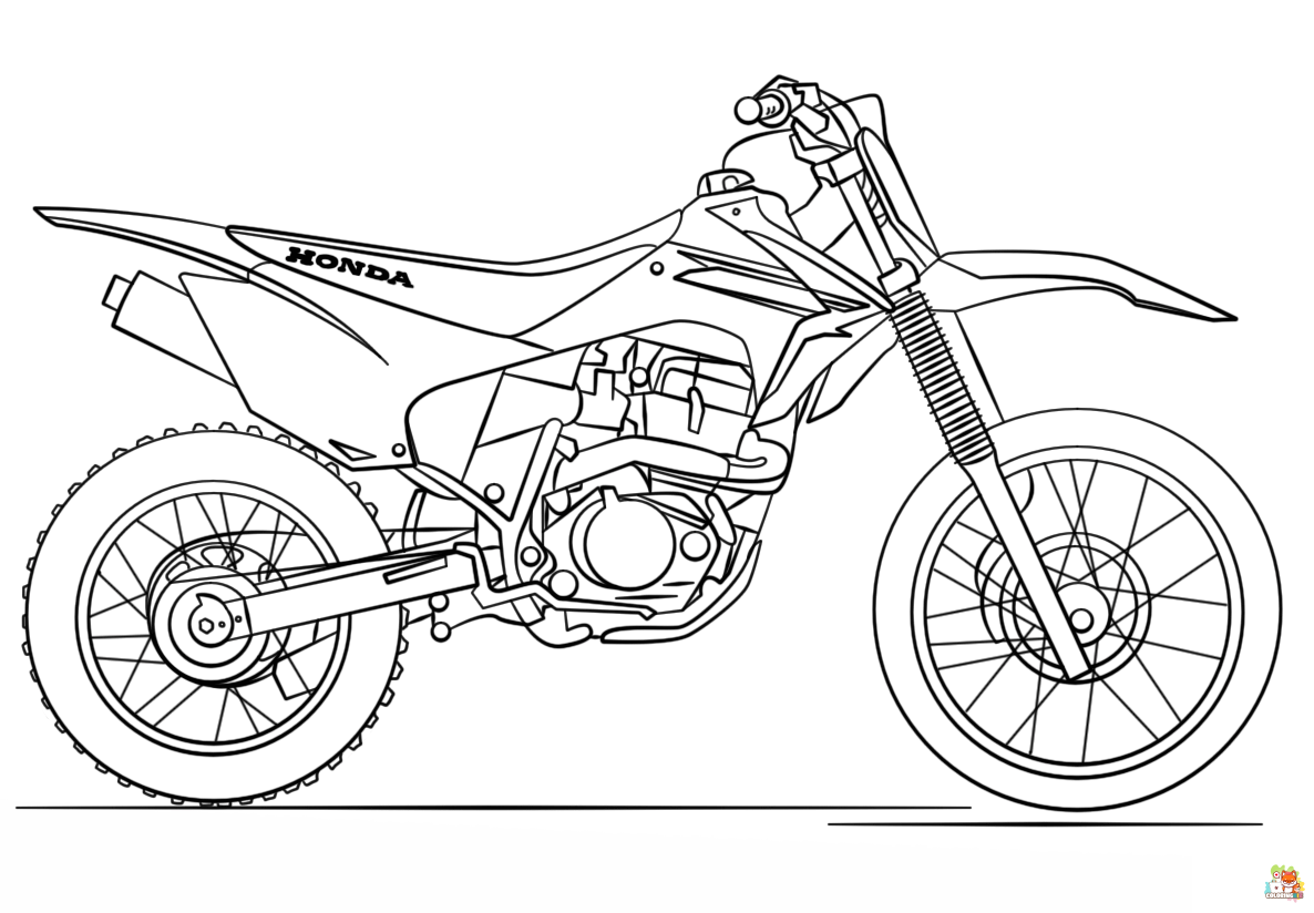 Dirtbike Coloring Pages 1