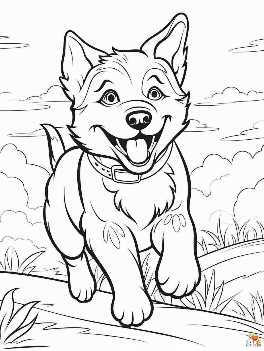 Dog Coloring Pages 9