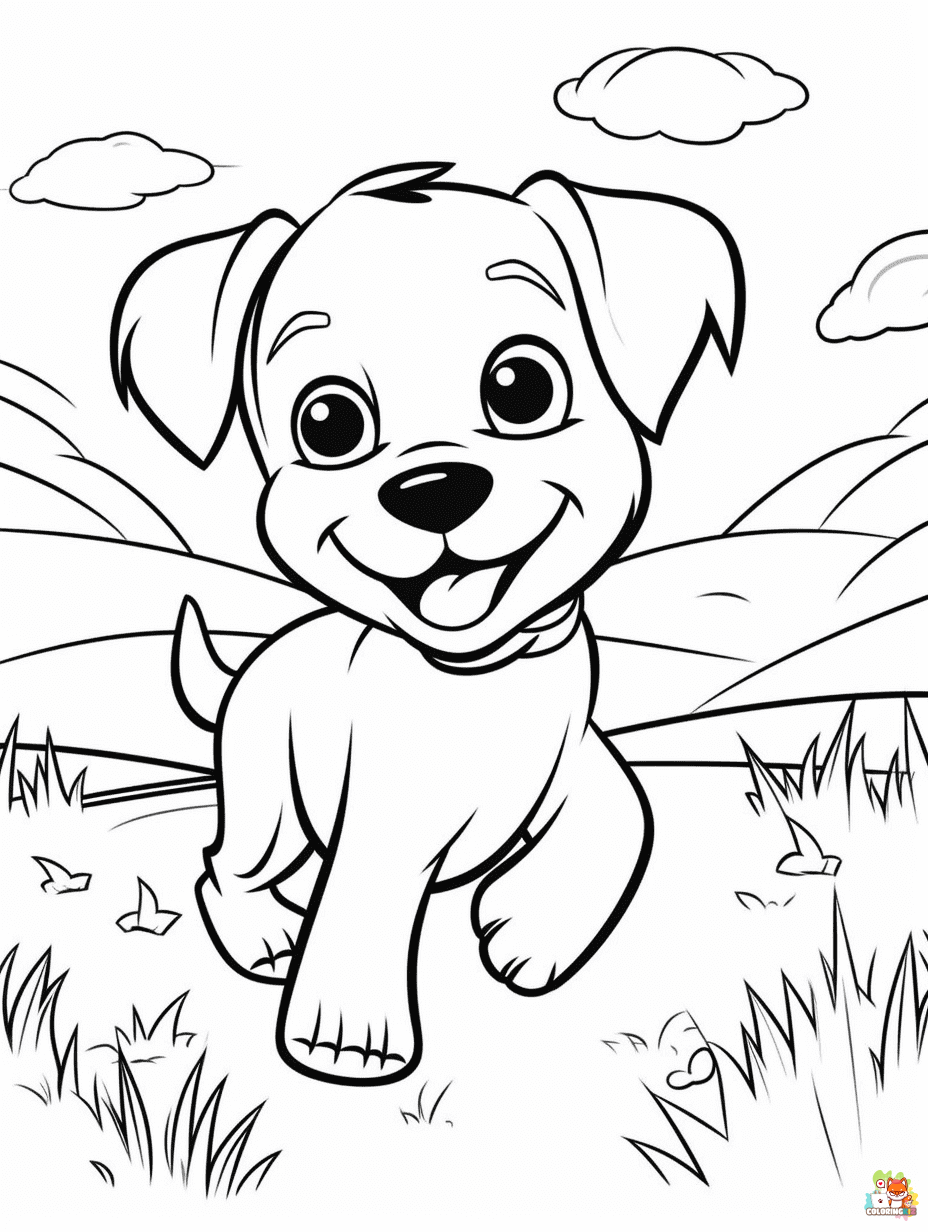 Dog Coloring Pages easy