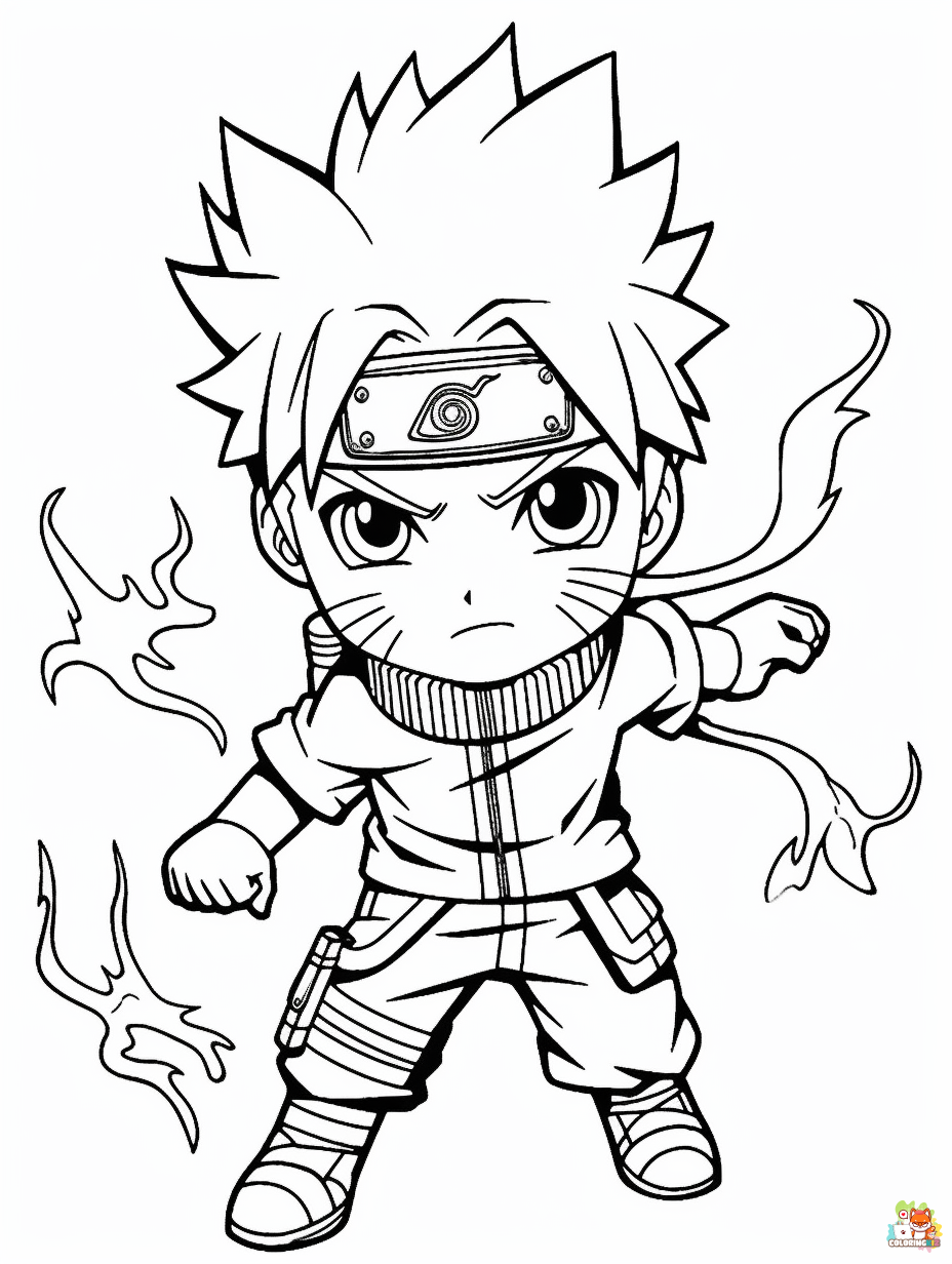 Easy Anime Coloring Pages 2