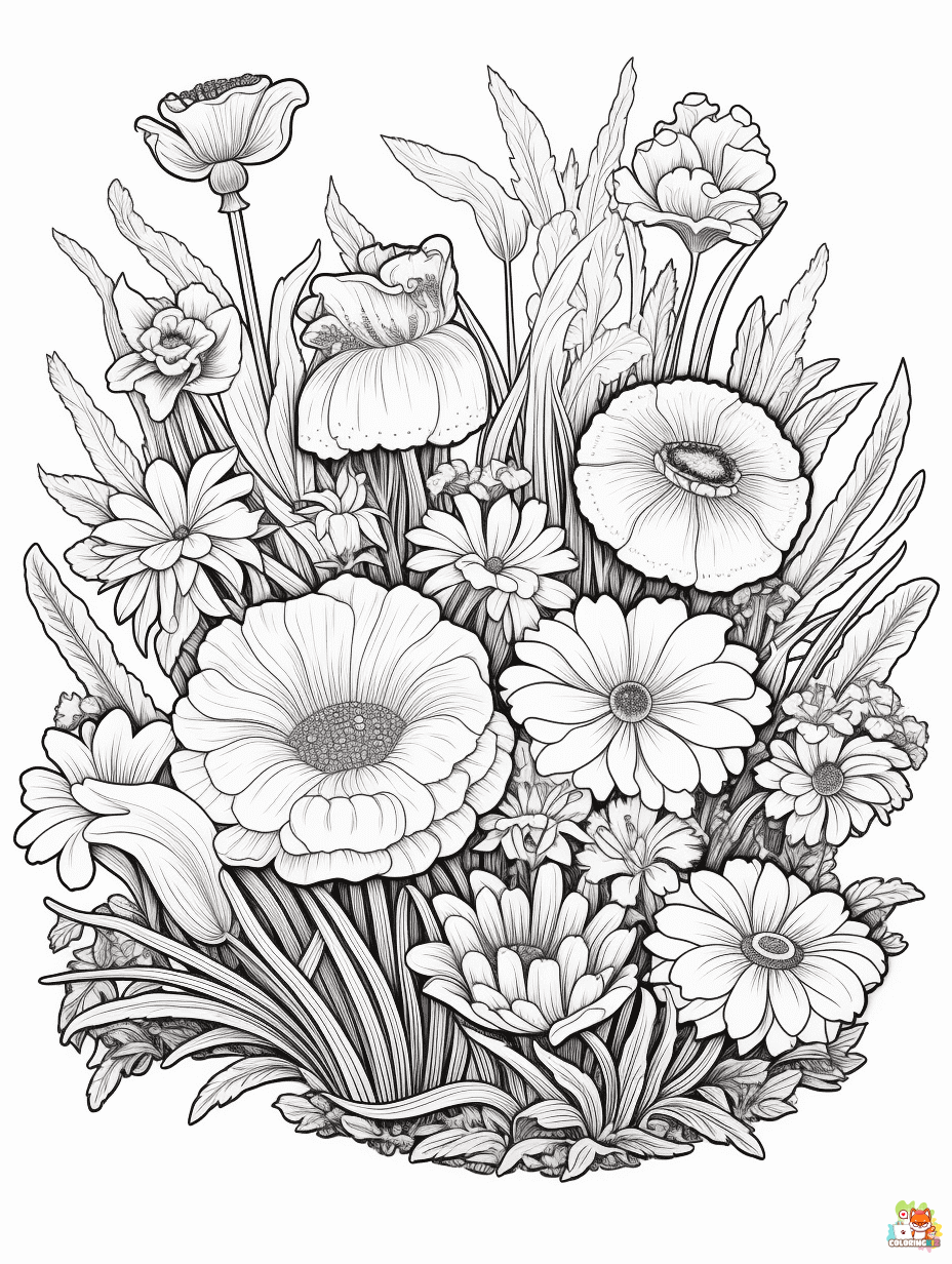 Flower Coloring Pages Printable