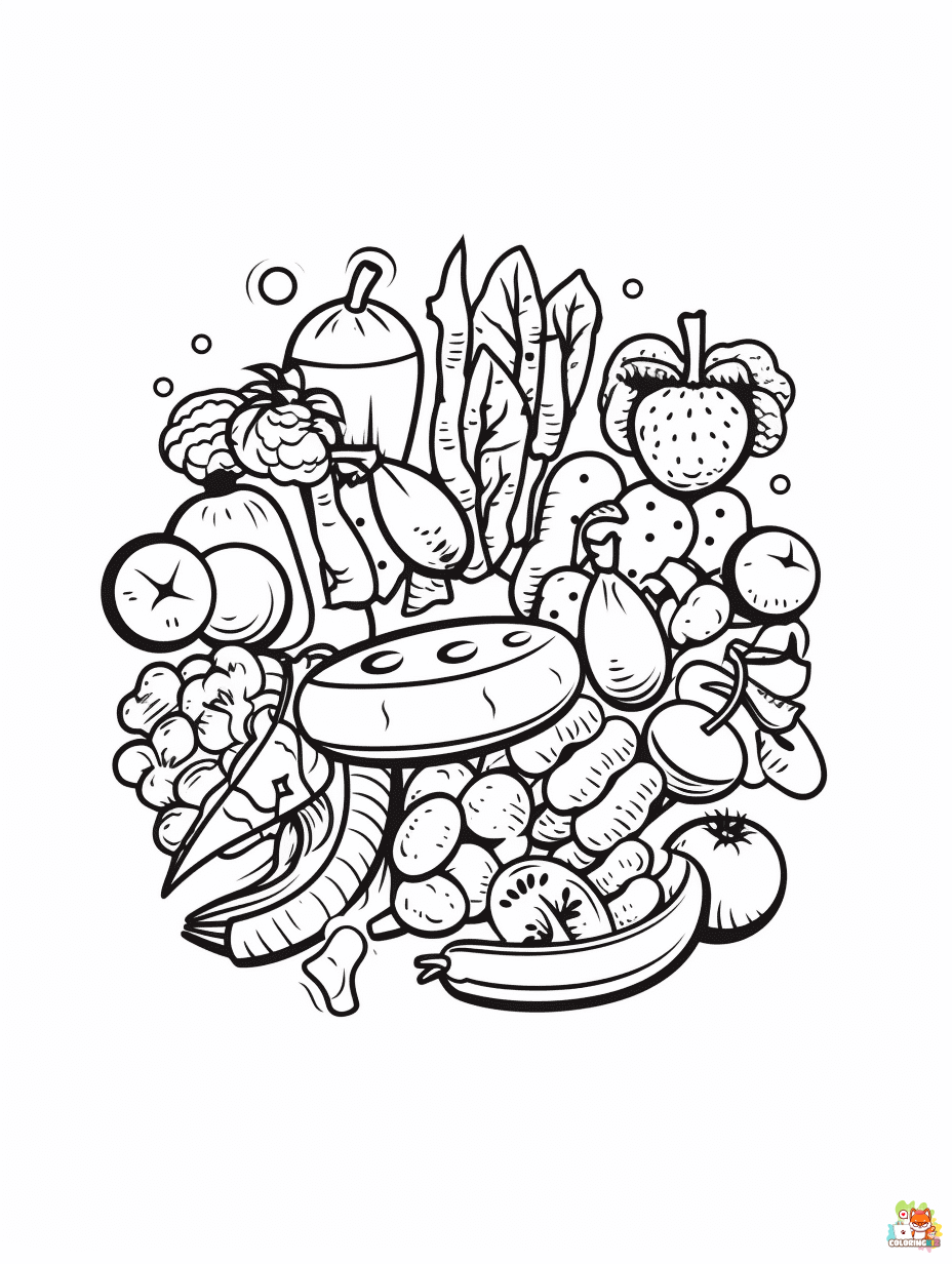Food coloring pages free 2