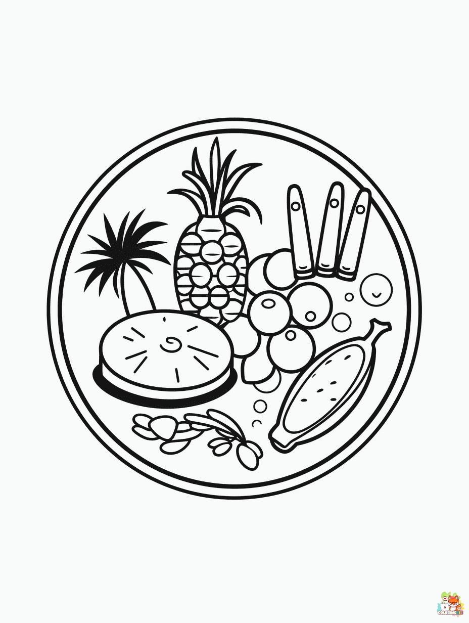 Food coloring pages to print