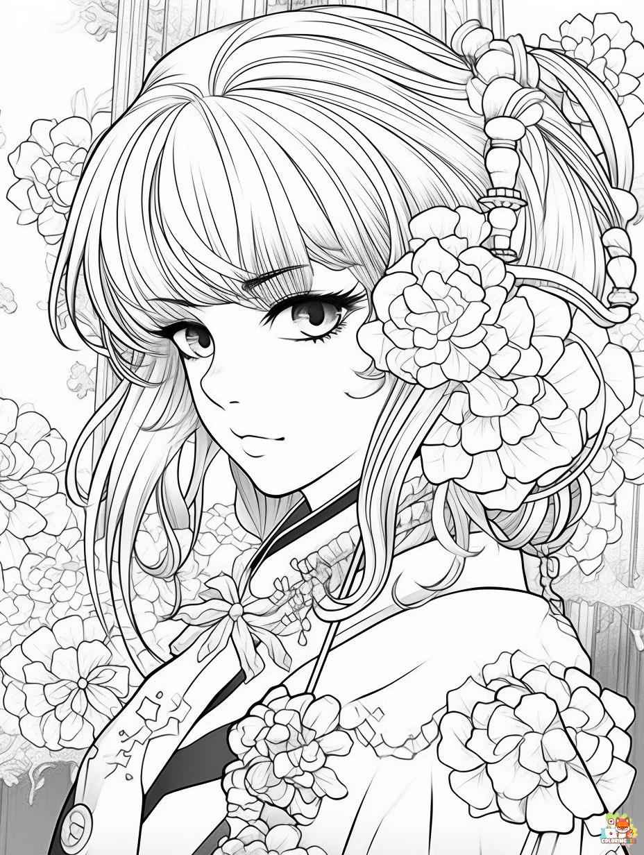Free Anime Coloring Pages 3