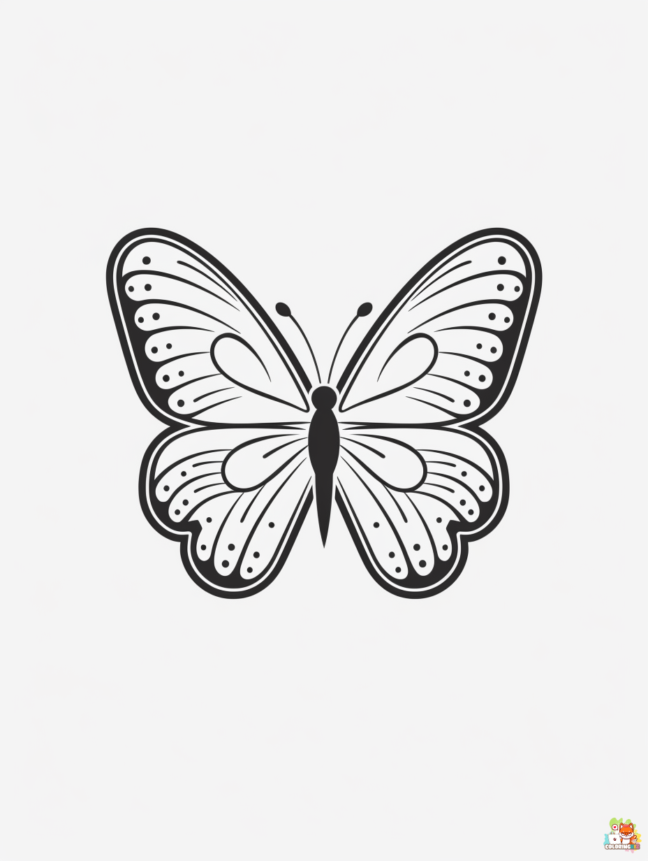 Free Butterfly Coloring Pages 5