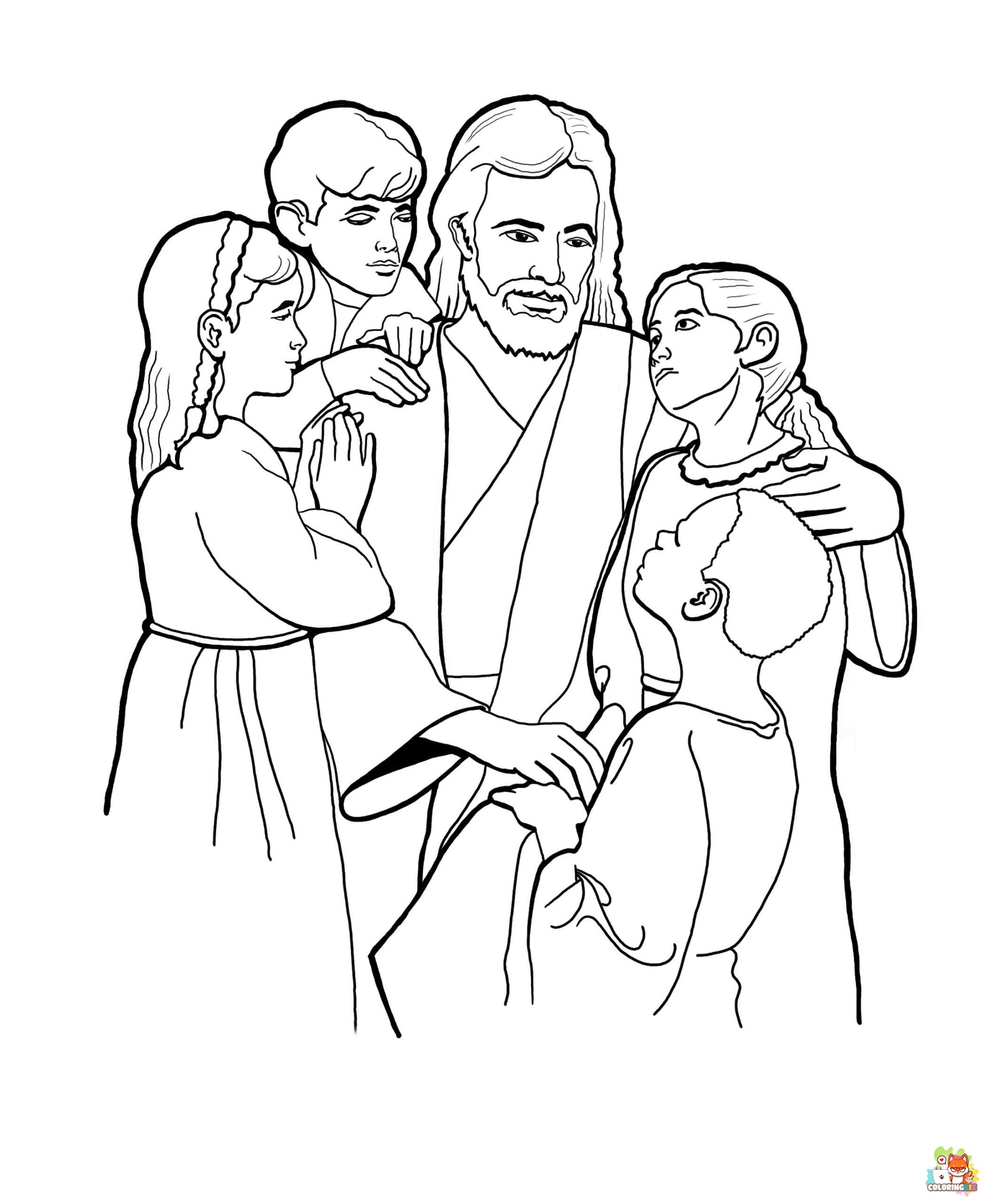 Free Jesus Loves Me coloring pages for kids