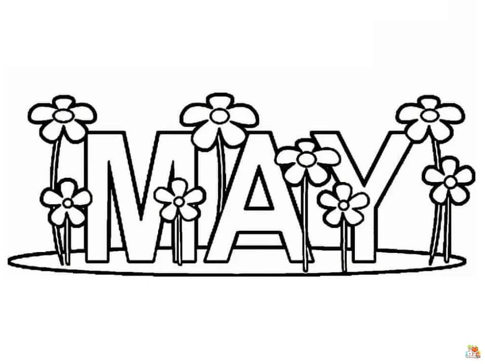 Free May coloring pages for kids