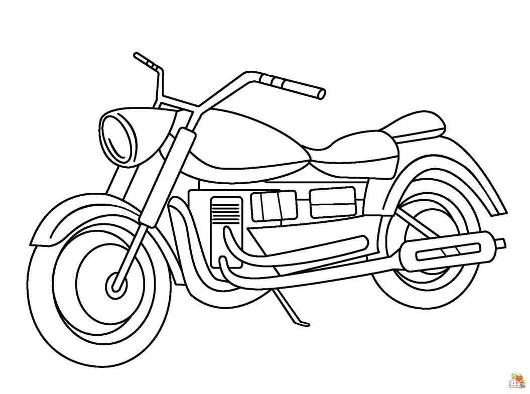 Free Motorcycle coloring pages for kids