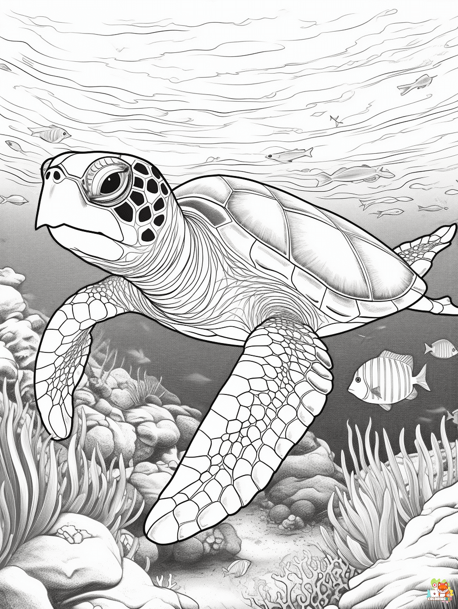 Free Ocean coloring pages for kids 2