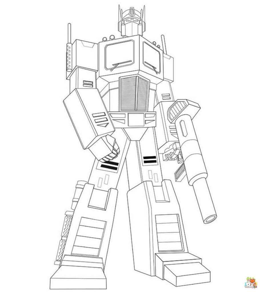 Free Optimus Prime coloring pages for kids