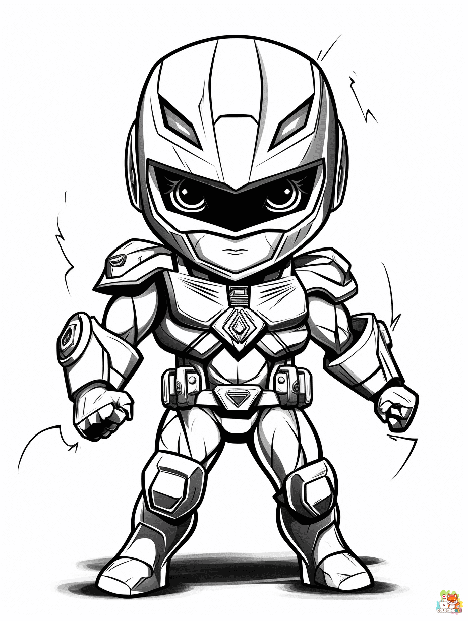 Free Power Rangers coloring pages for kids