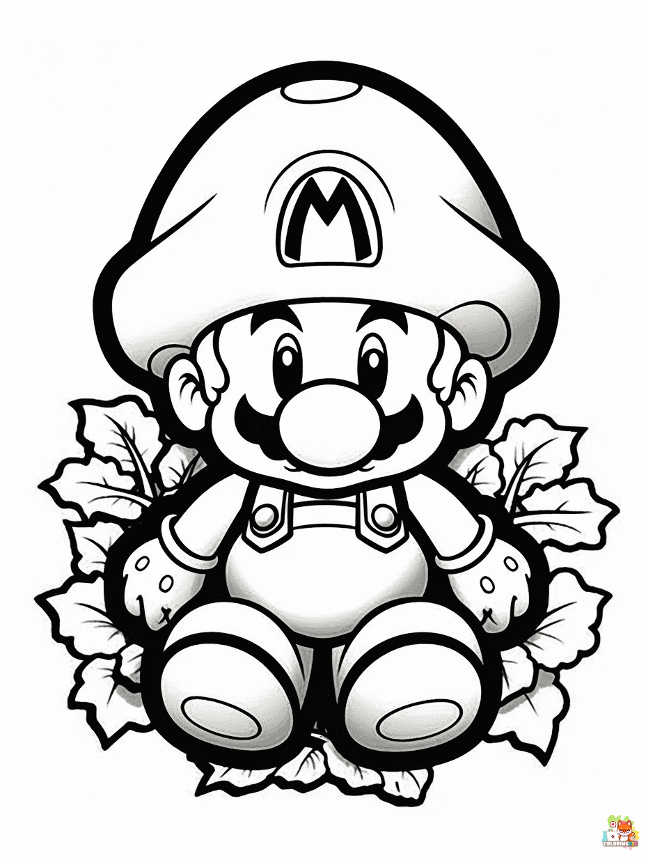 Free Super Mario coloring pages for kids