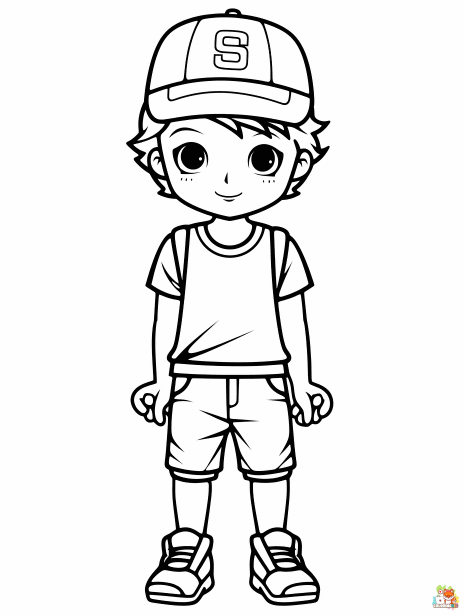 Free summer clothes coloring pages for kids 1