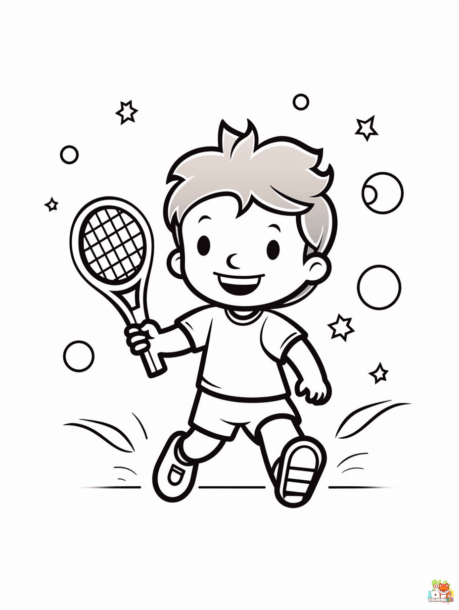 Free summer sports coloring pages for kids 1