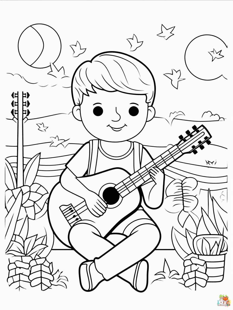 Free summer vibes coloring pages for kids 1