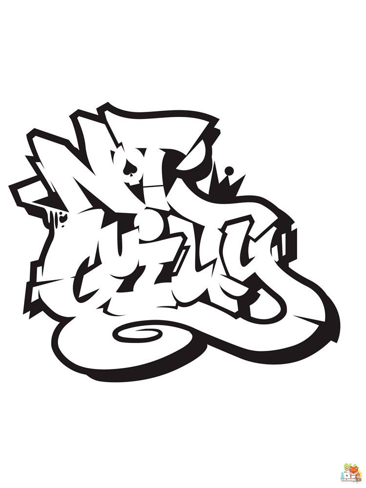 Graffiti Coloring Pages 12