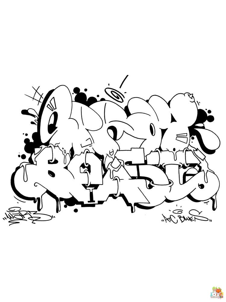 Graffiti Coloring Pages 18