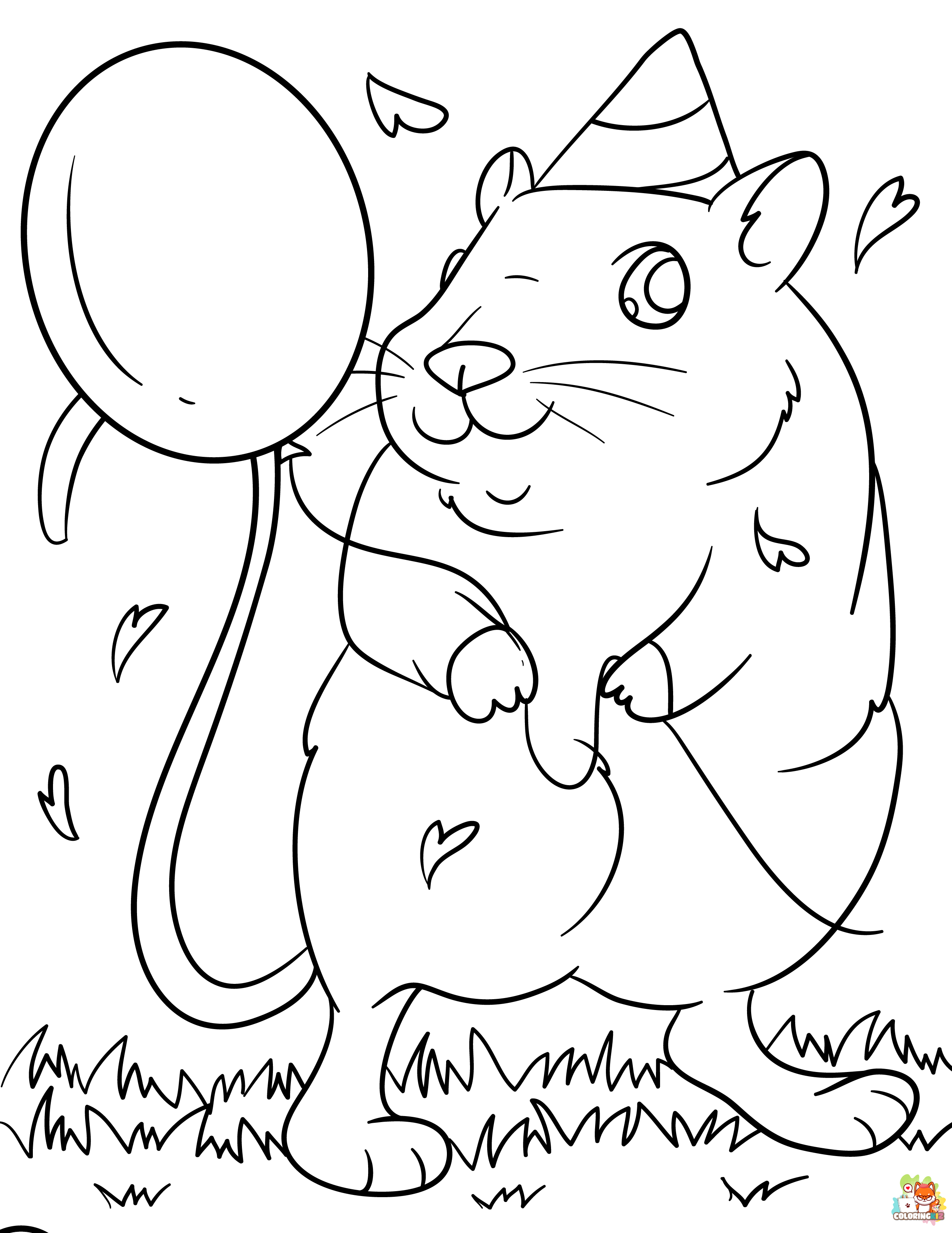Hamster Coloring Pages 3