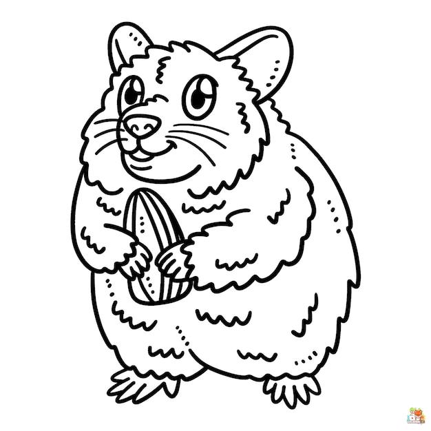 Hamster Coloring Pages 6