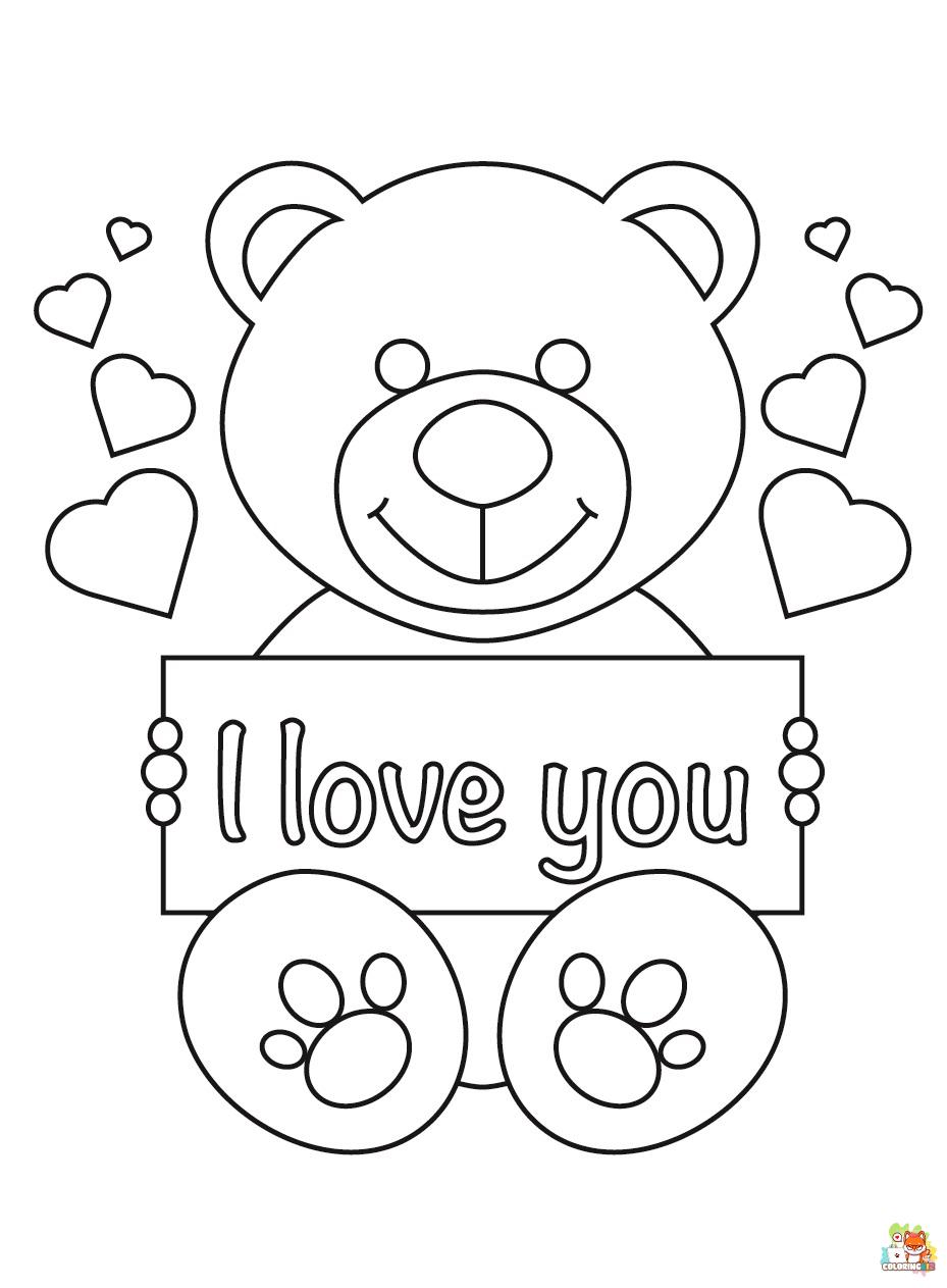 I Love You coloring pages 10