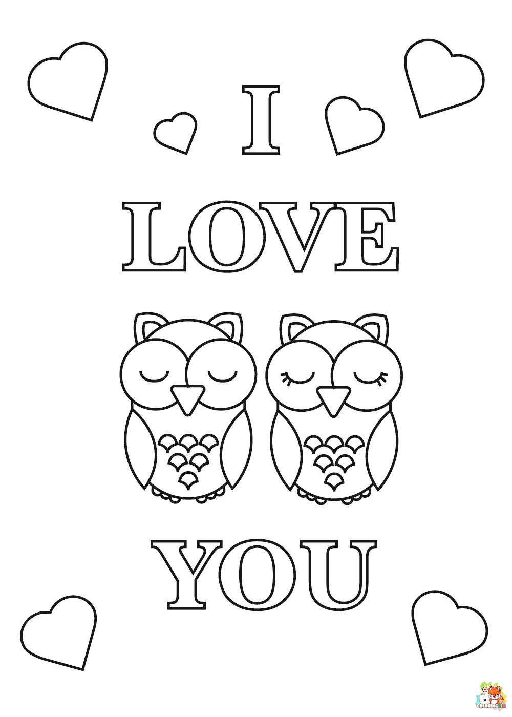 I Love You coloring pages 9
