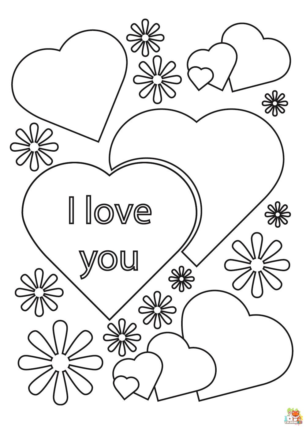 I Love You coloring pages printable 1