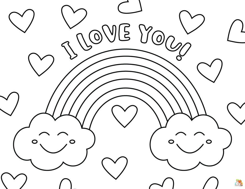I Love You coloring pages printable free 2