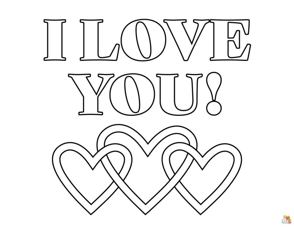I Love You coloring pages to print 2