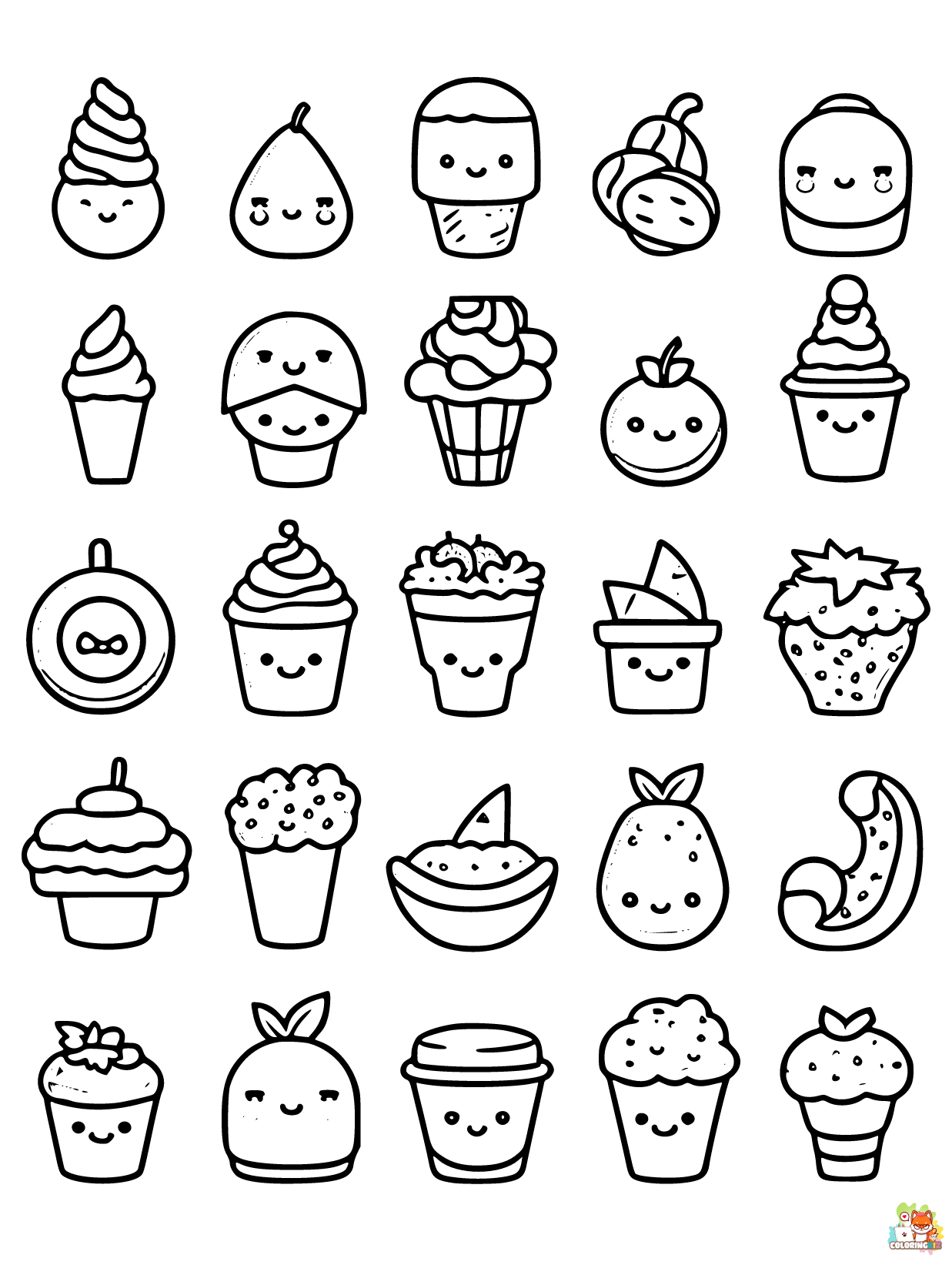 Ice Cream Coloring Pages to print