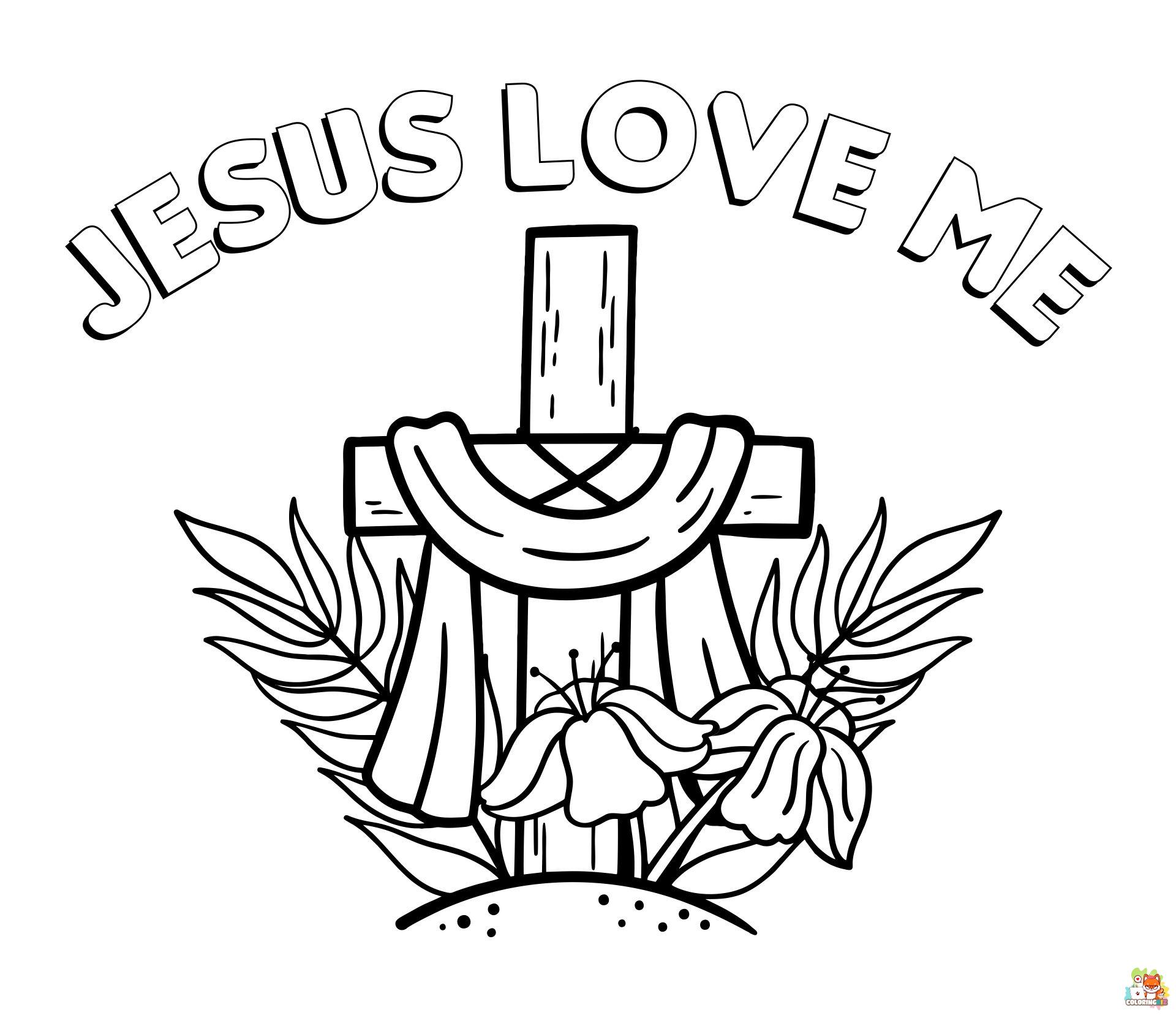 Jesus Loves Me coloring pages printable free