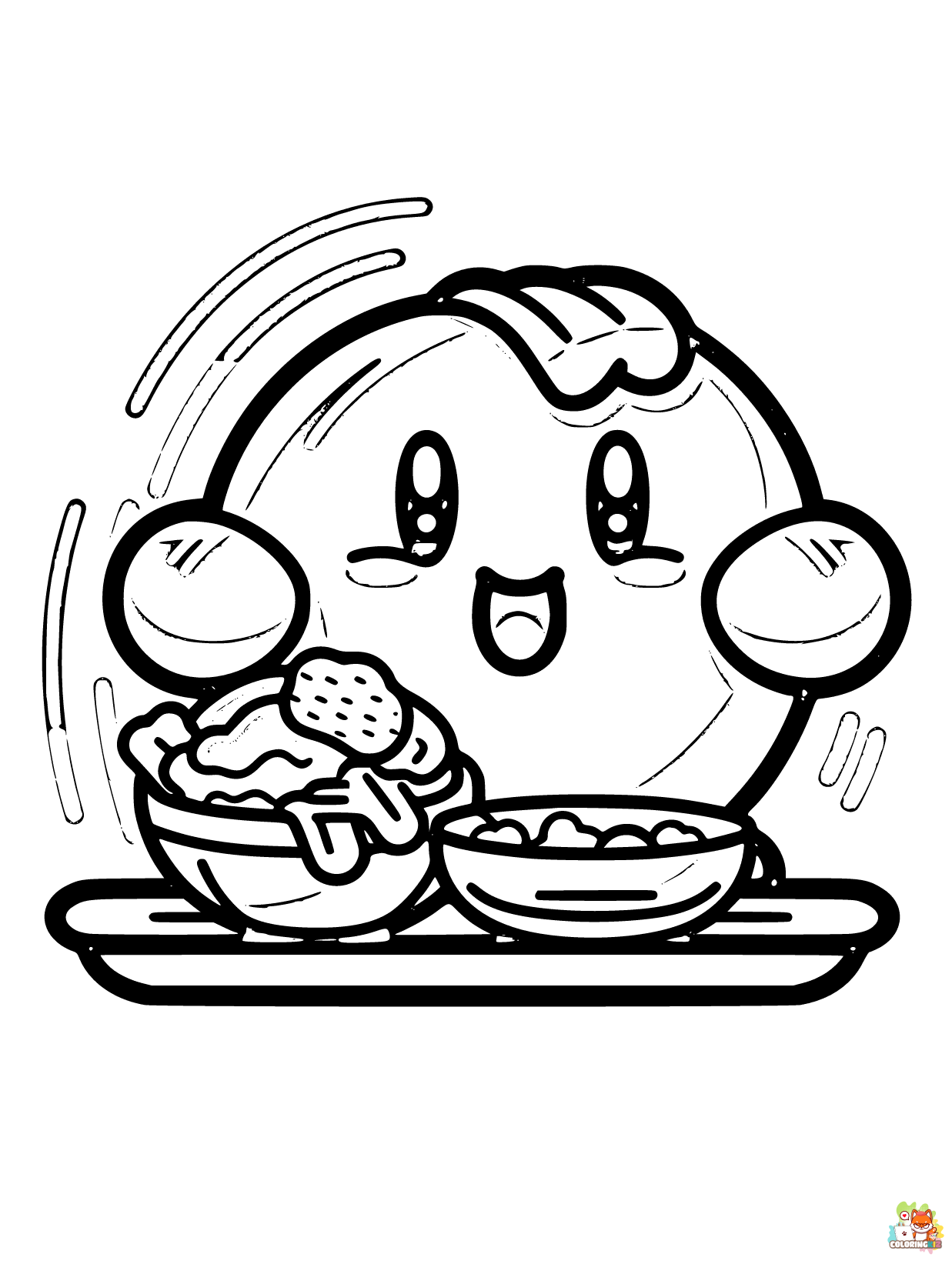Kirby coloring pages free