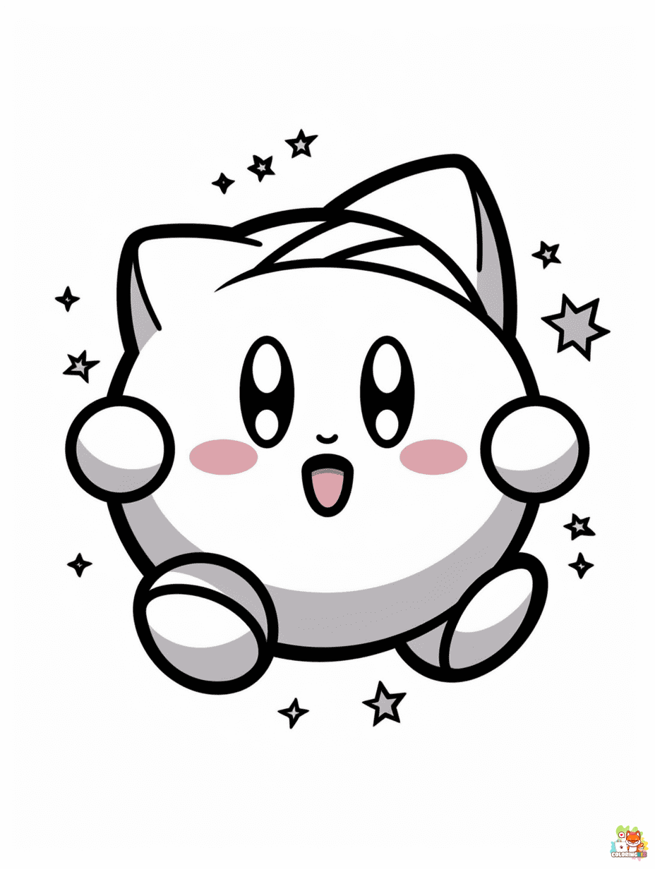 Kirby coloring pages printable 1