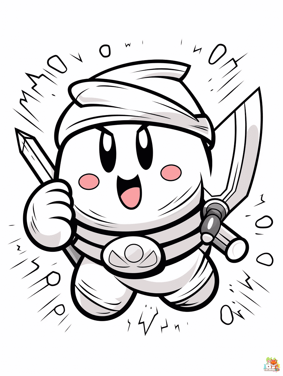 Kirby coloring pages printable free
