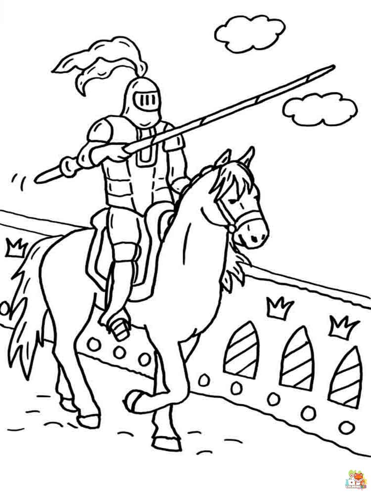 Knight Coloring Pages 10