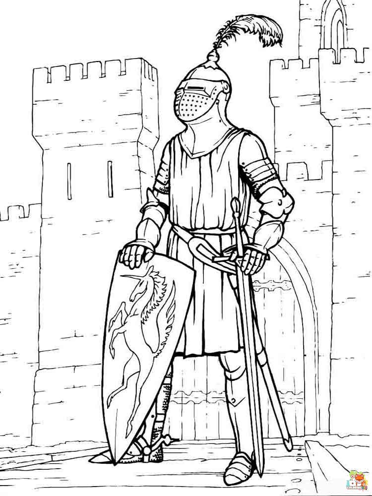 Knight Coloring Pages 17