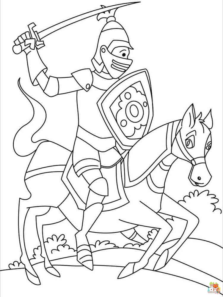 Knight Coloring Pages 4