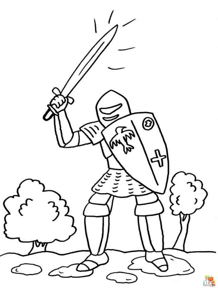 Knight Coloring Pages 9
