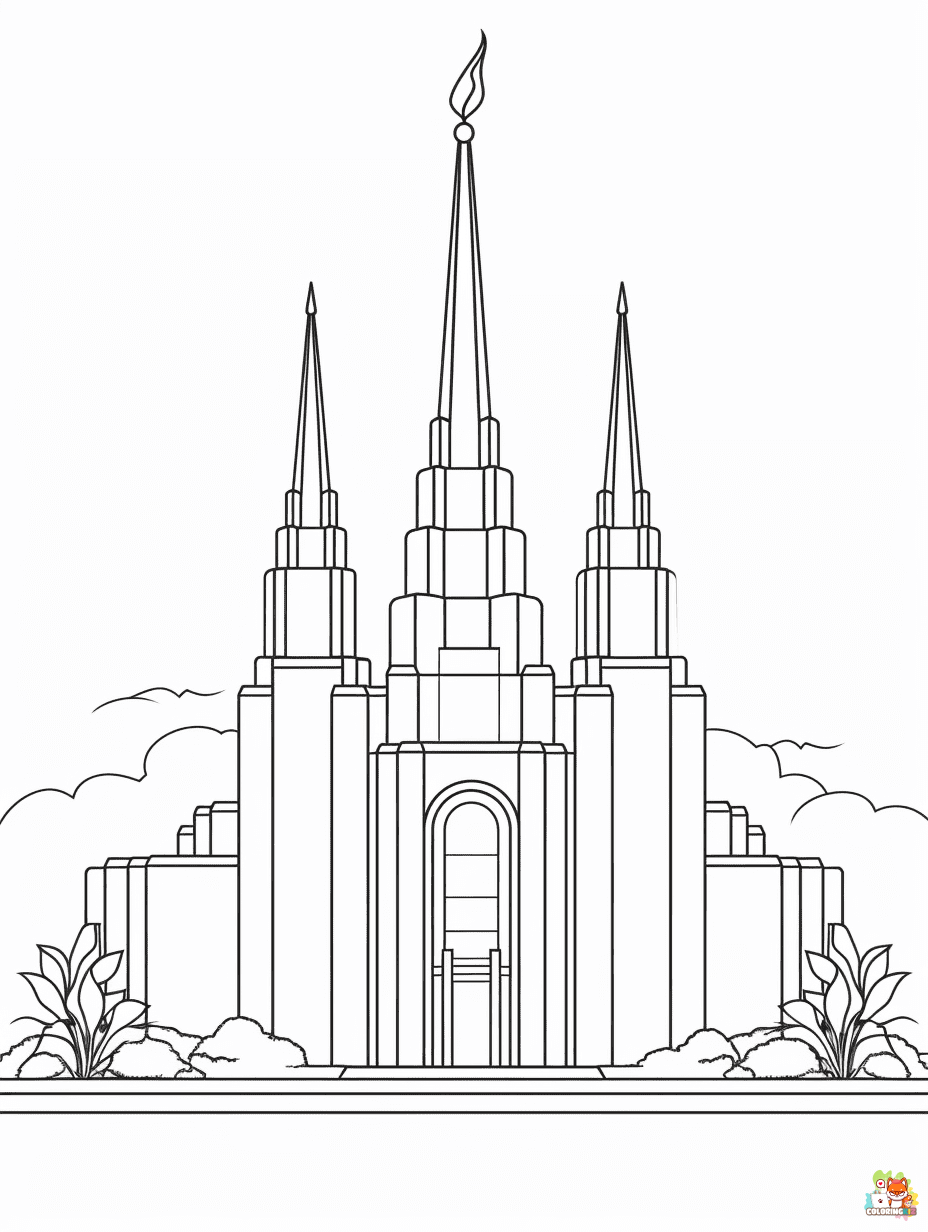 LDS Temple coloring pages 2