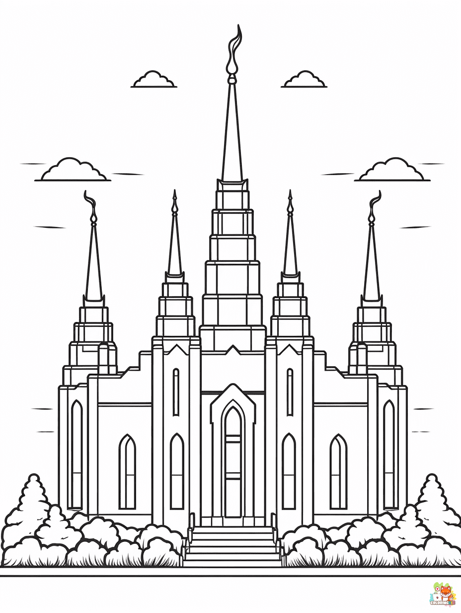LDS Temple coloring pages free 2