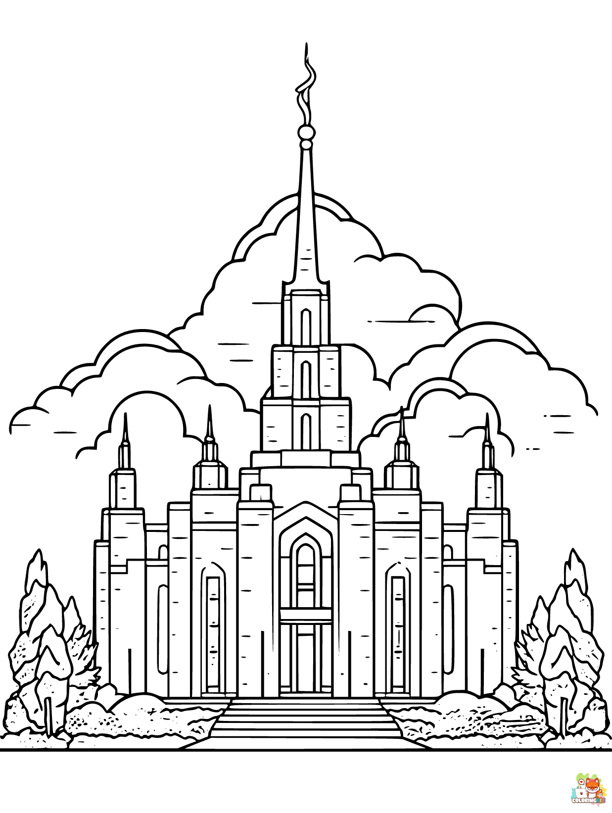 LDS Temple coloring pages printable 2