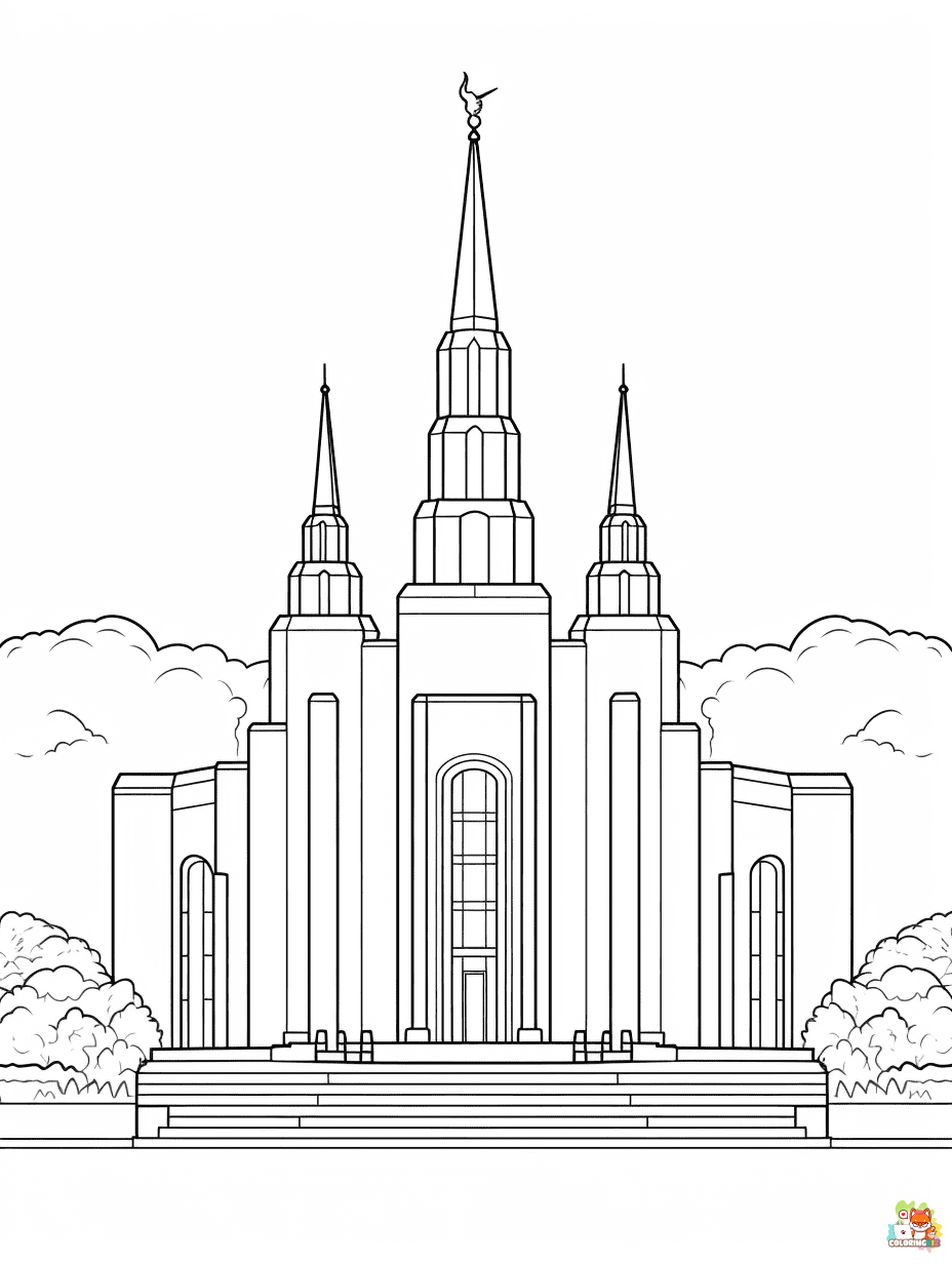 LDS Temple coloring pages printable free