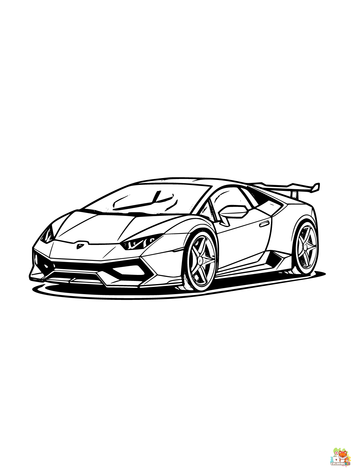 Lamborghini coloring pages 1