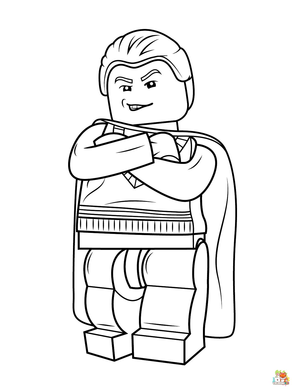 Lego Harry Potter Coloring Pages easy