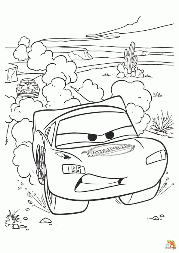 Lightning McQueen Coloring Pages 2