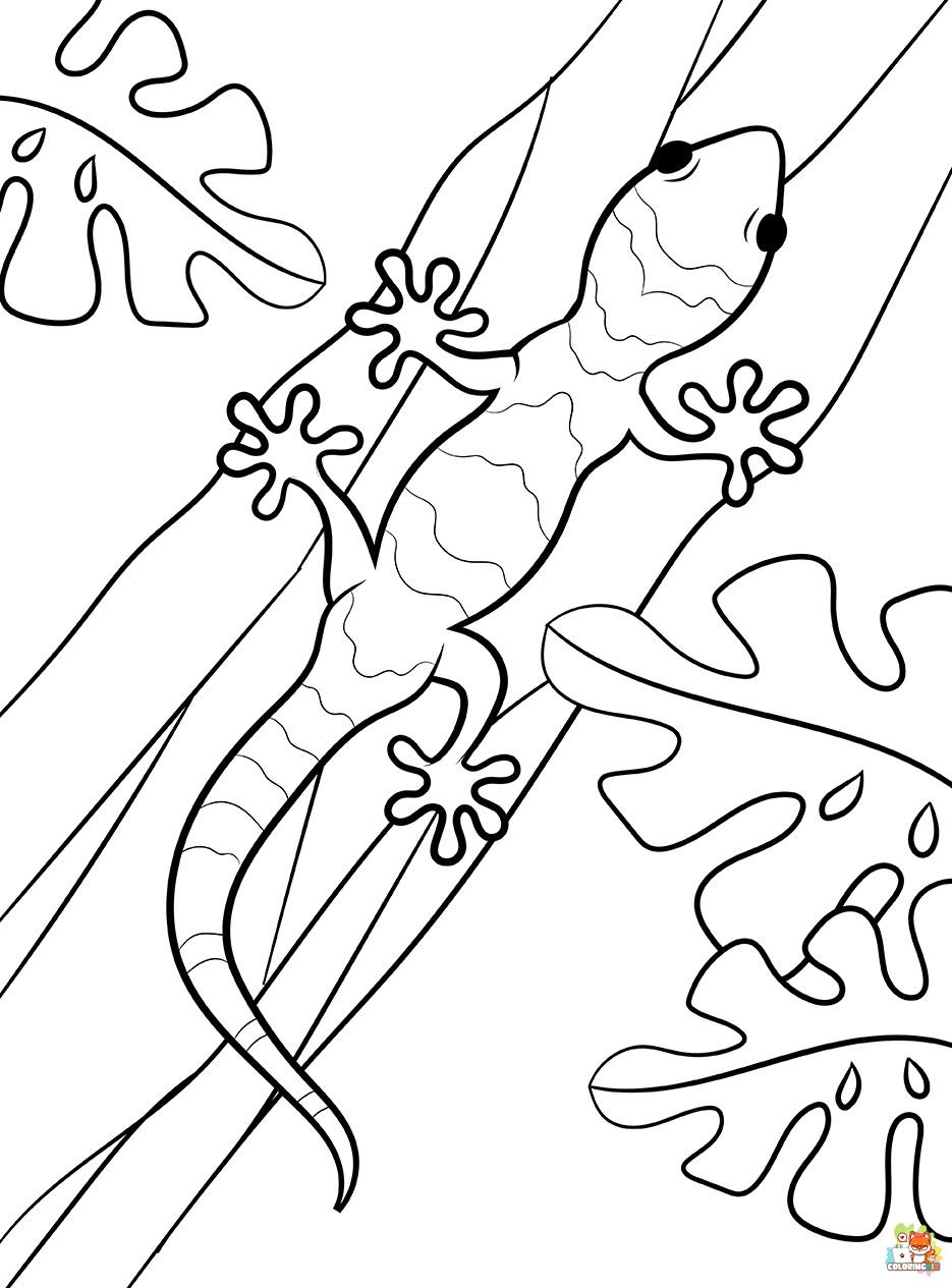Lizard coloring pages to print 1