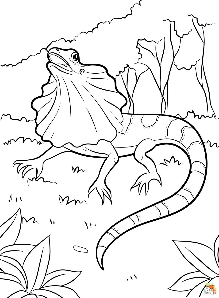 Lizard coloring pages to print 2