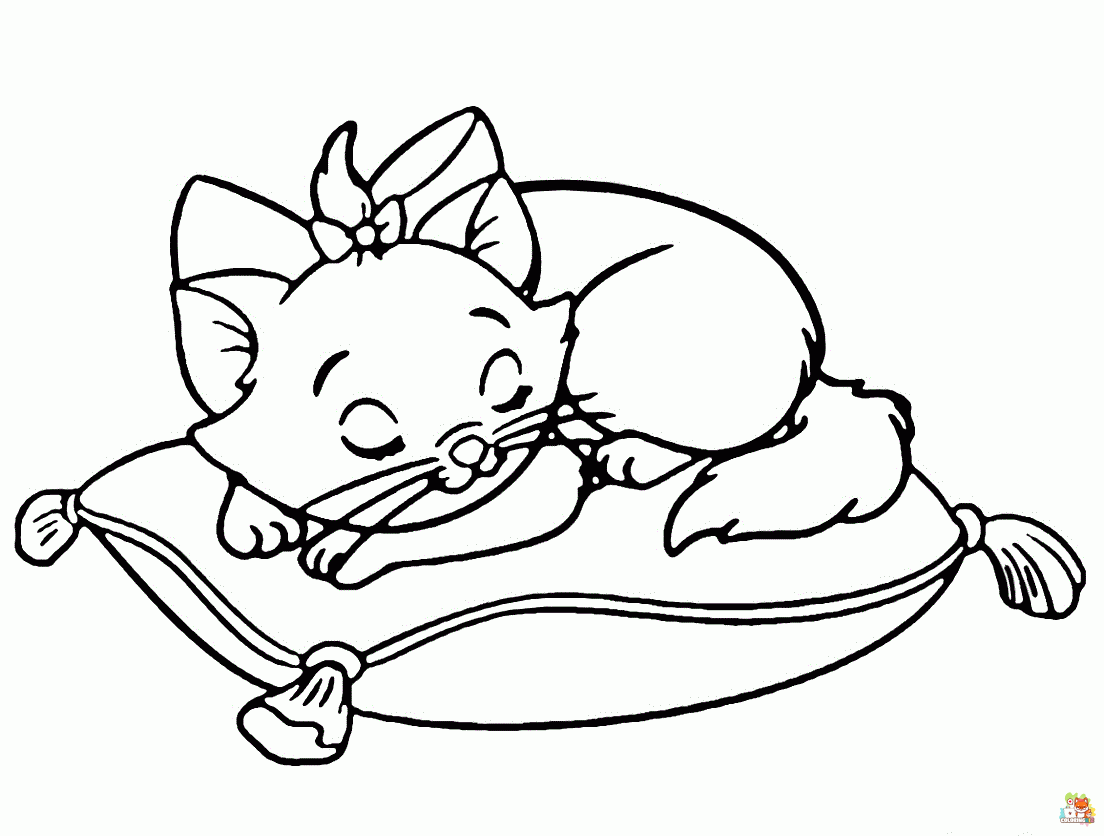 Marie Cat Coloring Pages 1