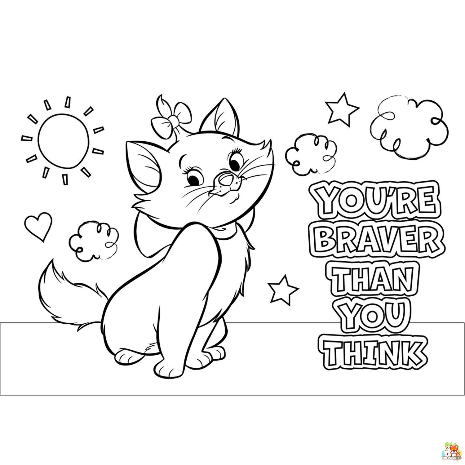 Marie Cat Coloring Pages 2