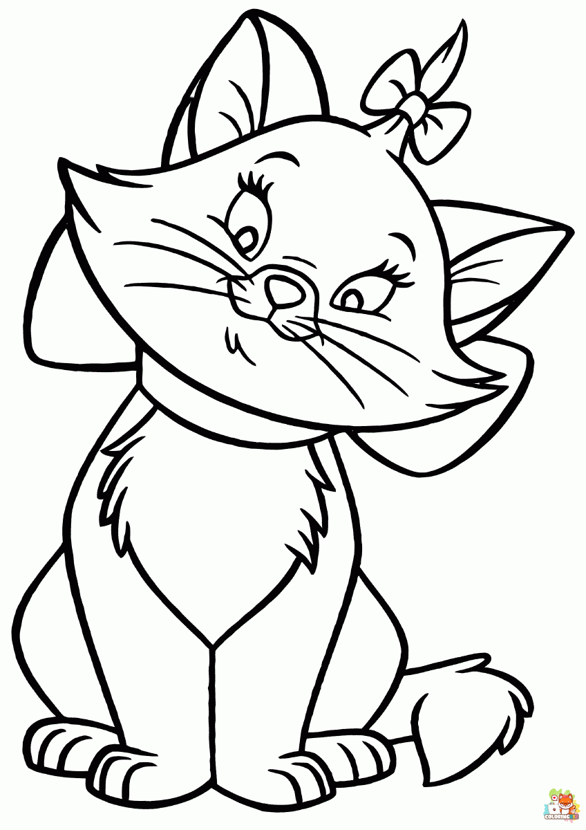 Marie Cat Coloring Pages 3